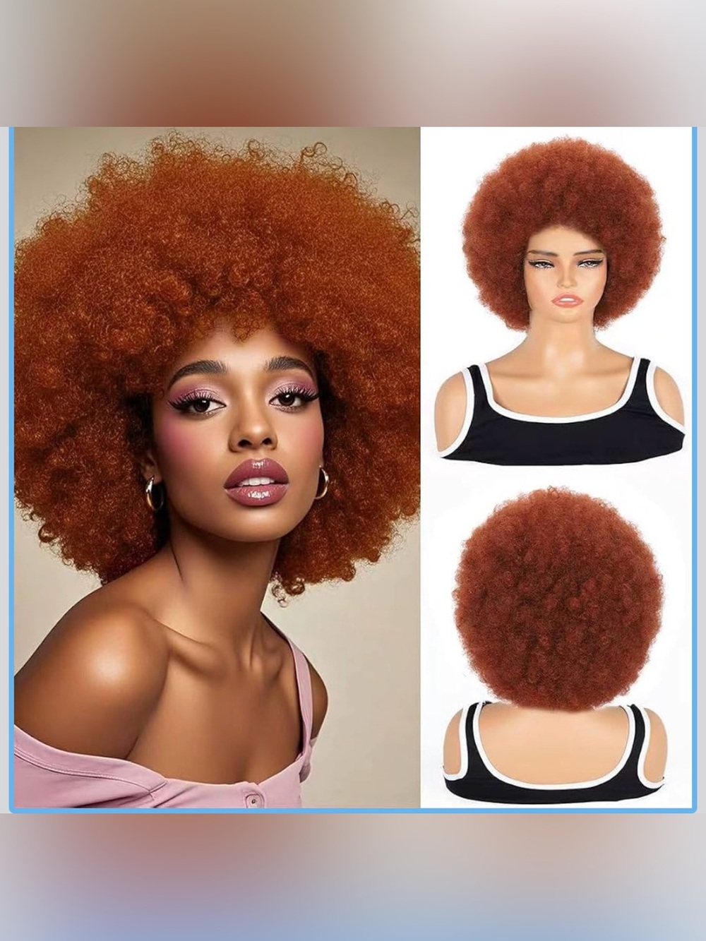 Afro Wig - Soft 70s For Women Afro Wigs Large Bouncy and Soft